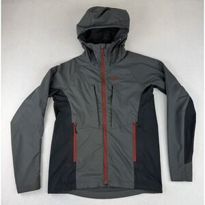 Outdoor Research San Juan Jacket Mens Small Gray Hooded Ful Zip Pockets